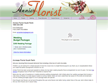Tablet Screenshot of anniesflorist.com.au